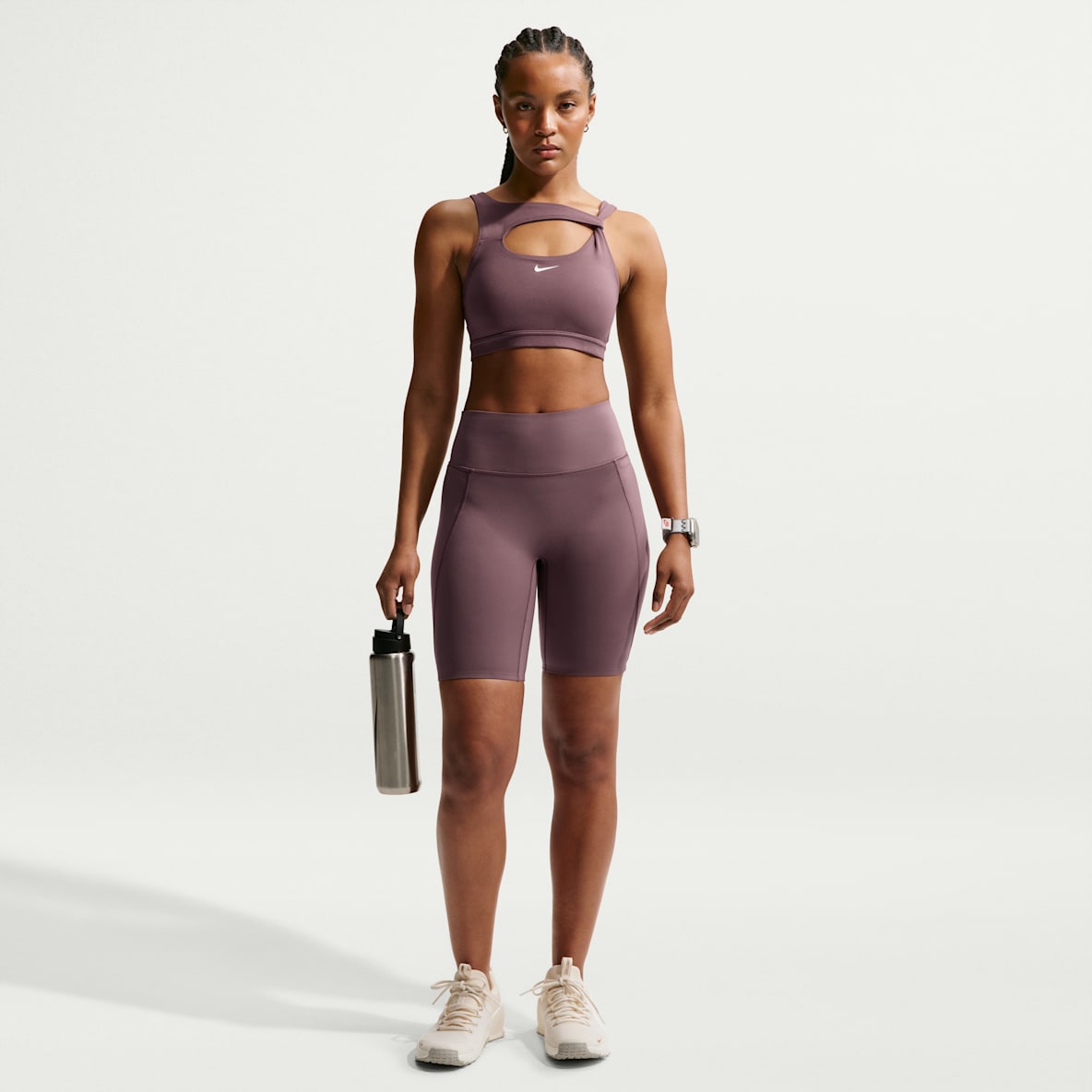 Nike Universa Women's High-Waisted 8" Biker Shorts with No Front Seam