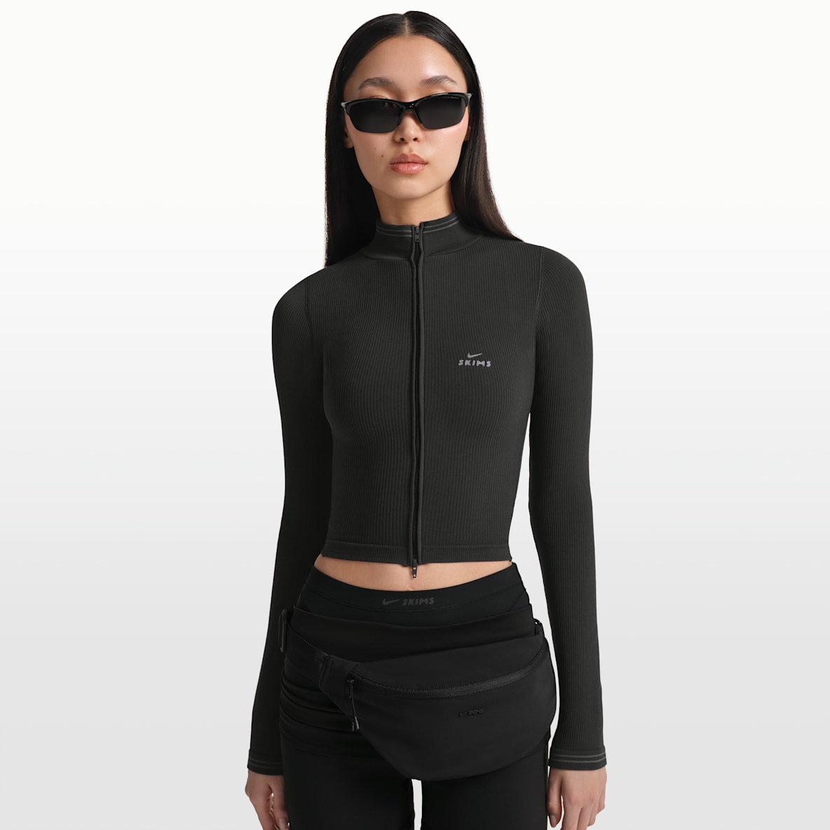 NikeSKIMS Ribbed Seamless Women's Cropped Full-Zip Jacket
