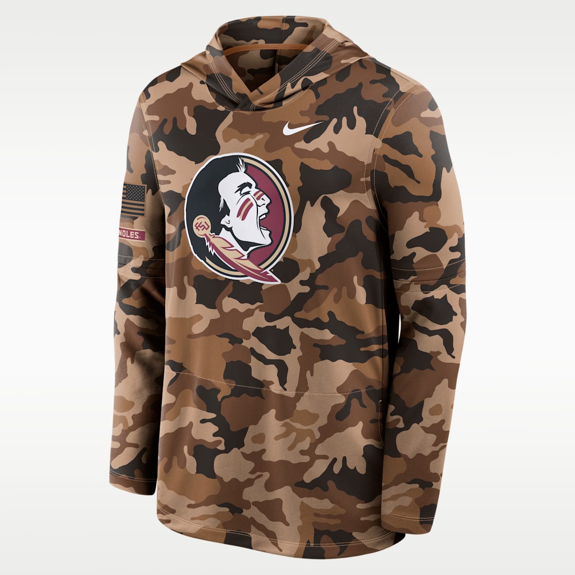 Florida State Military Appreciation Men's Nike Dri-FIT College Long-Sleeve Hooded Top