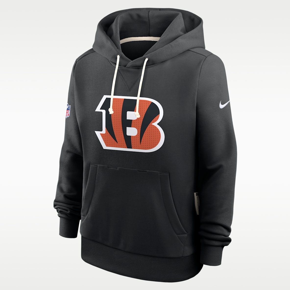 Cincinnati Bengals Sideline Sudadera con gorro sin cierre Nike Dri-FIT de la NFL para mujer