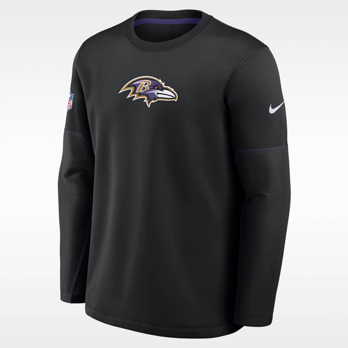 Baltimore Ravens Sideline Coaches Men's Nike Therma-FIT NFL Long-Sleeve T-Shirt