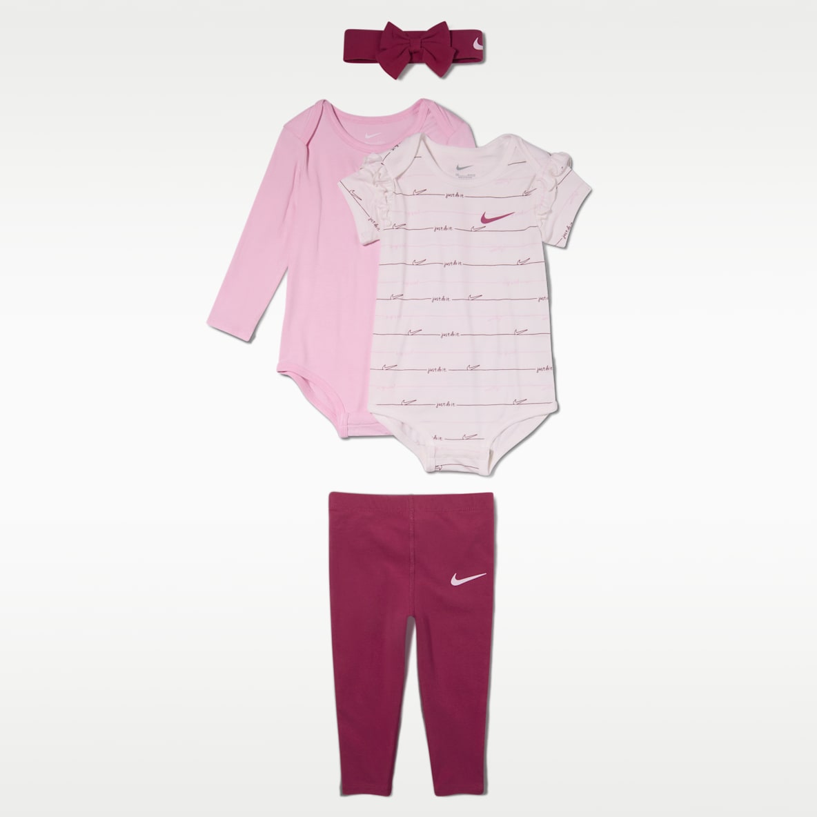 Nike Ready, Set, Grow! Baby (6-12M) 3-Piece Set with Headband