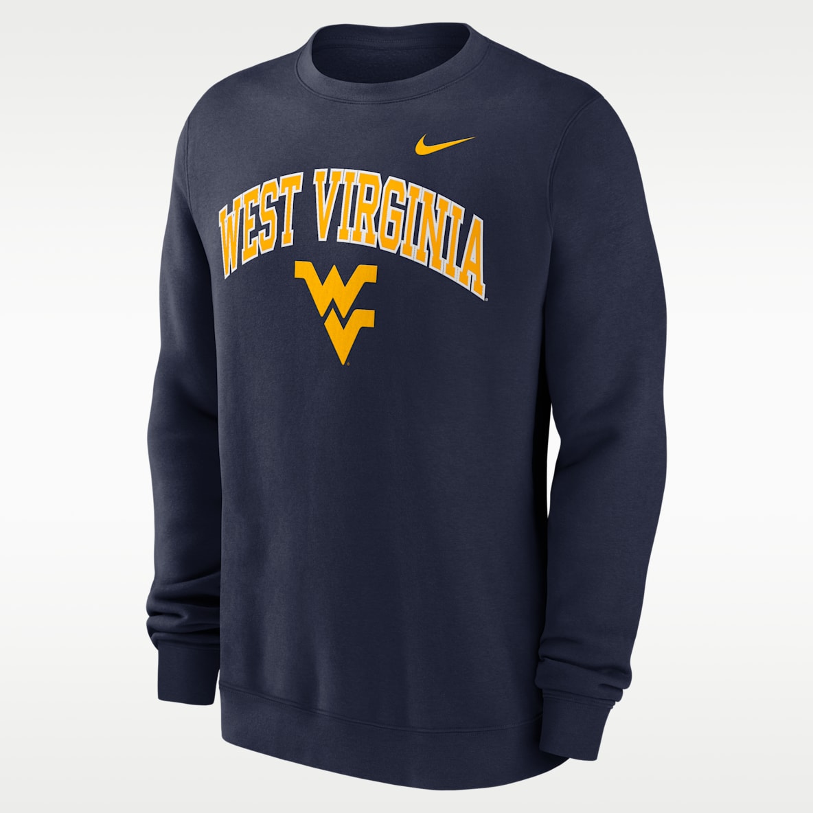 West Virginia Arch Sudadera de cuello redondo sin cierre universitaria Nike para hombre