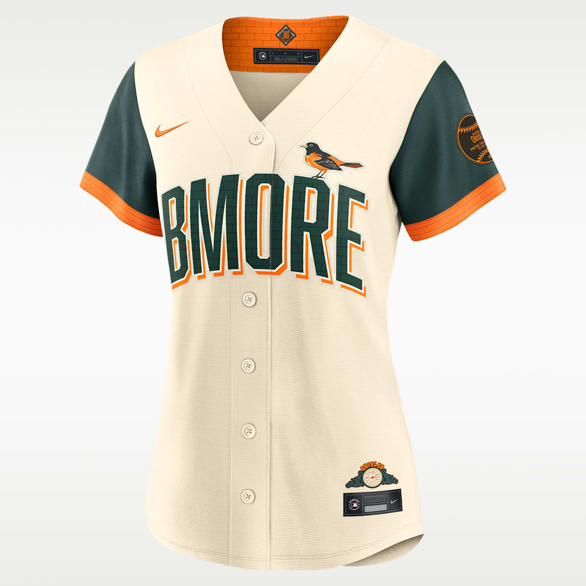 Baltimore Orioles City Connect Jersey Nike Stadium de la MLB para mujer
