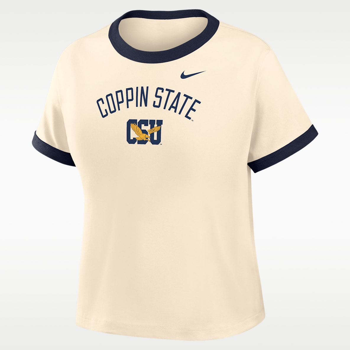Nike College (Coppin State University) Women's Cropped Ringer T-Shirt