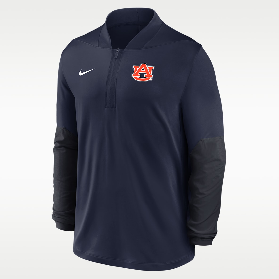 Auburn Playera universitaria Nike Dri-FIT de medio cierre para hombre
