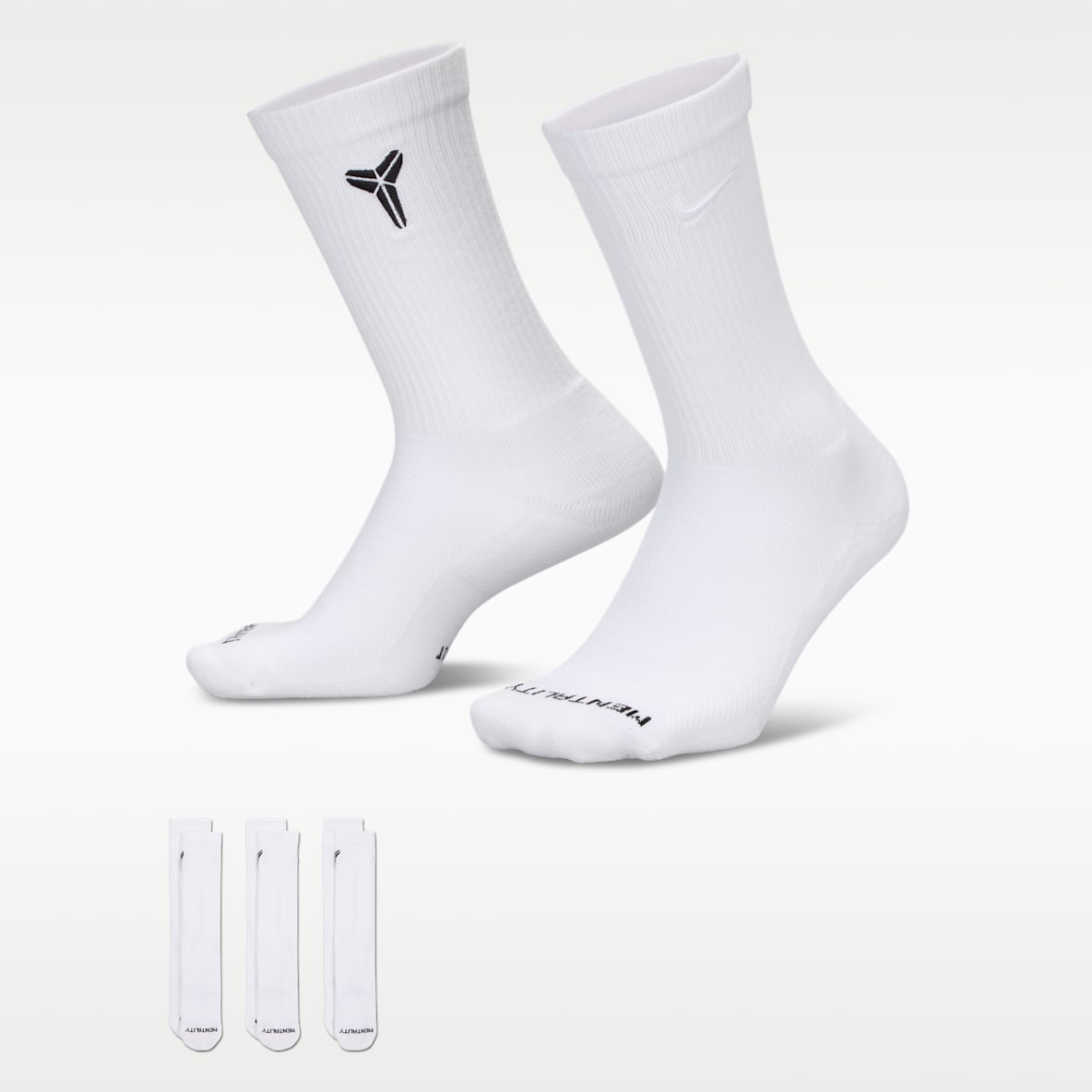 Nike エブリデイ エレベーテッド "Kobe" クルー ソックス (3足)