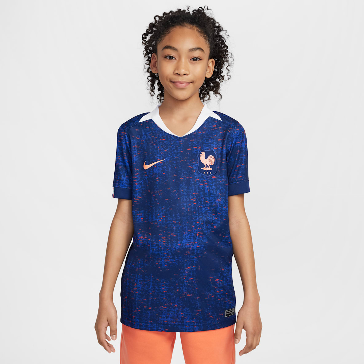 FFF 2025 Stadium Home (Women's Team) Big Kids' Nike Dri-FIT Soccer Replica Jersey