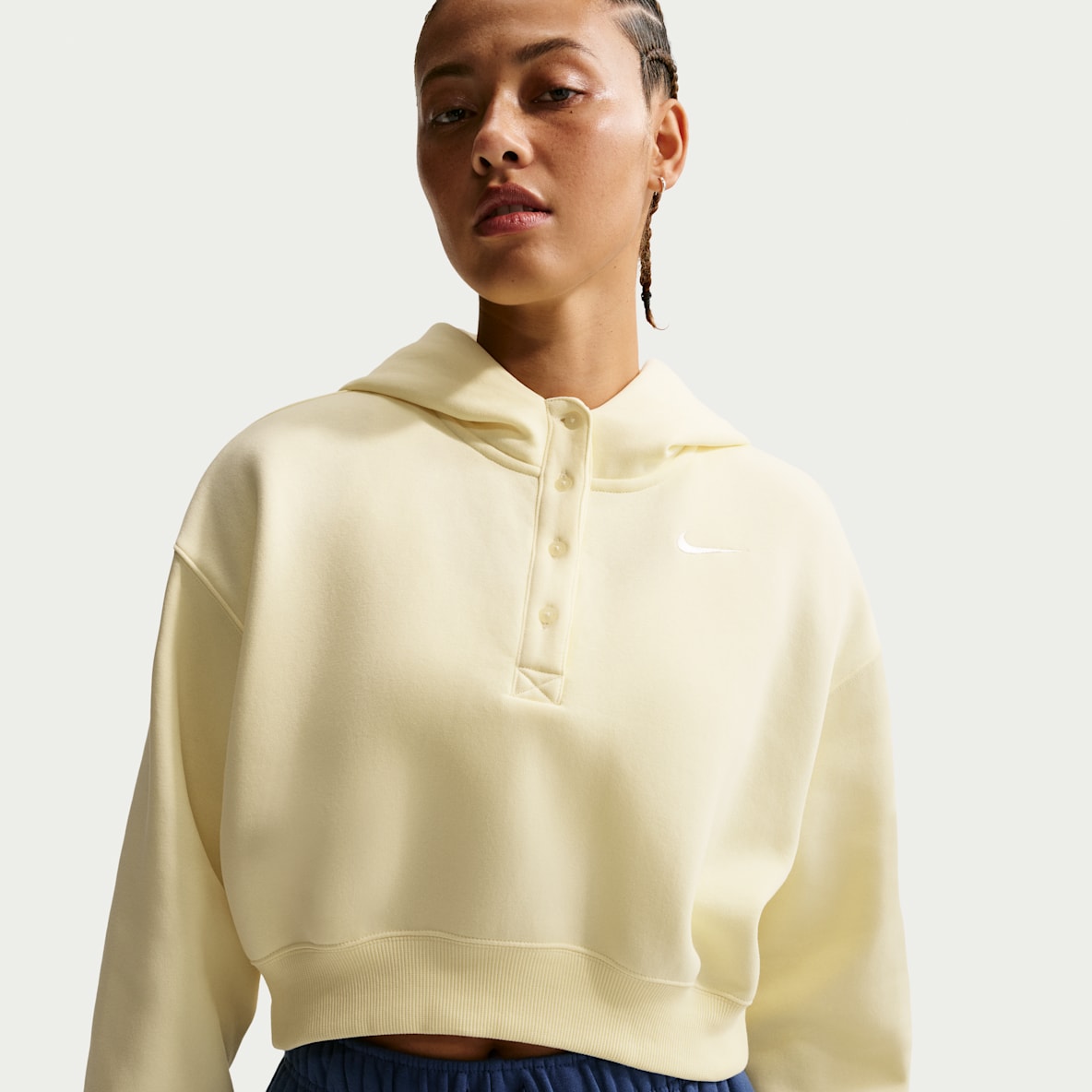 Nike Sportswear Phoenix Fleece Women's Oversized Cropped Henley Hoodie
