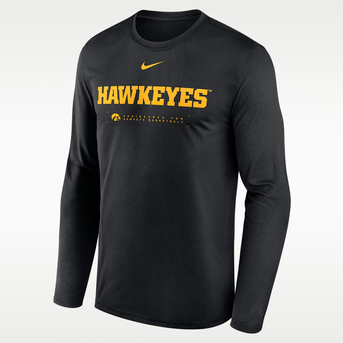 Iowa Courtside Basketball Shootaround Legend Men's Nike Dri-FIT College Long-Sleeve T-Shirt