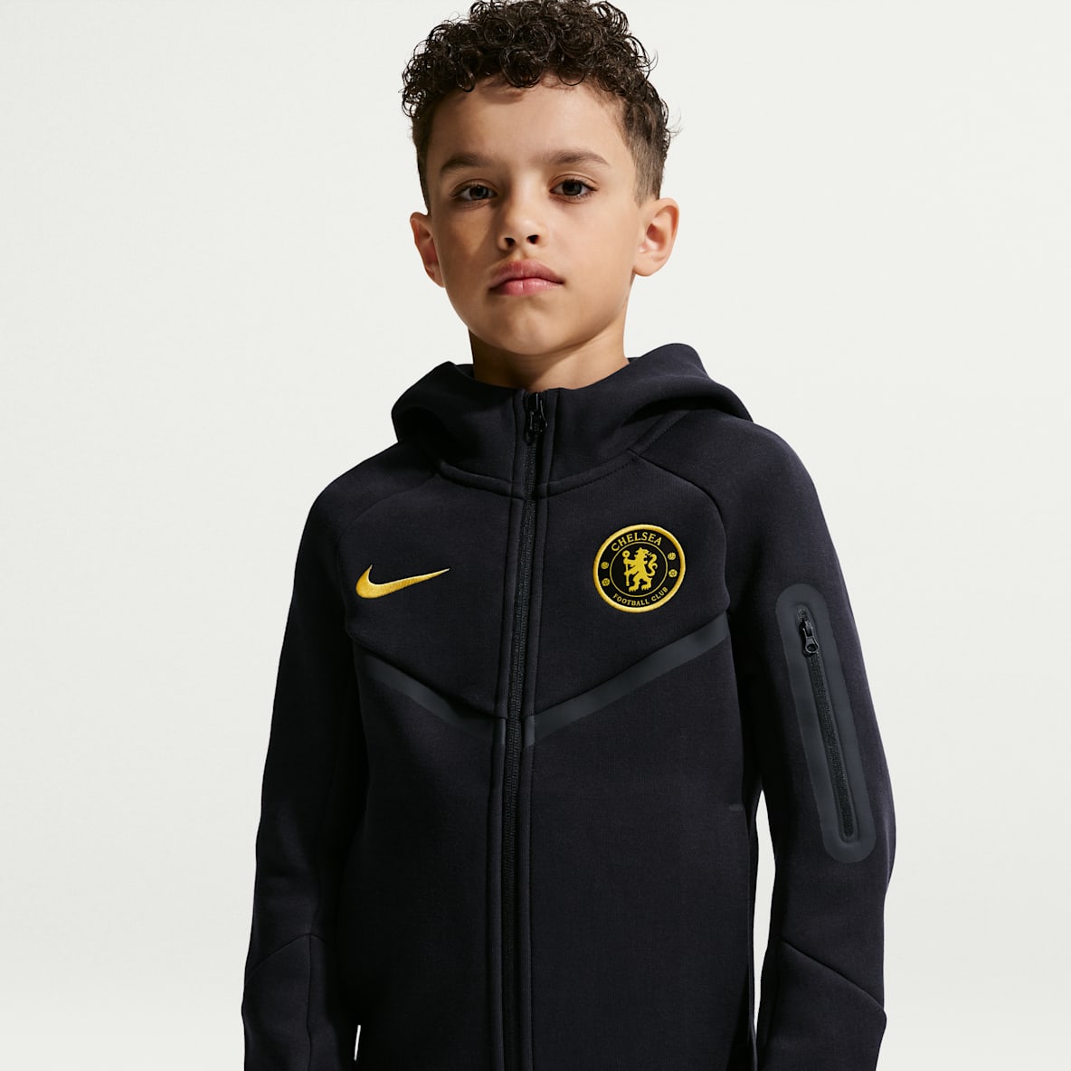 Chelsea FC Tech Fleece Big Kids' (Boys') Nike Soccer Full-Zip Hoodie