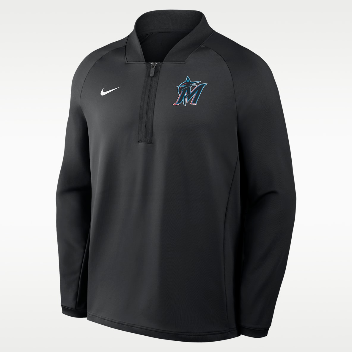 Miami Marlins Authentic Collection Men's Nike Dri-FIT MLB 1/2-Zip Long-Sleeve Top