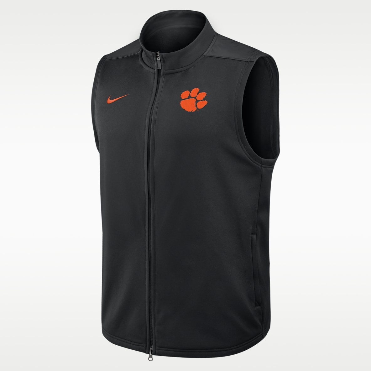 Clemson Victory Chaleco universitario Nike Therma-FIT de cierre completo para hombre