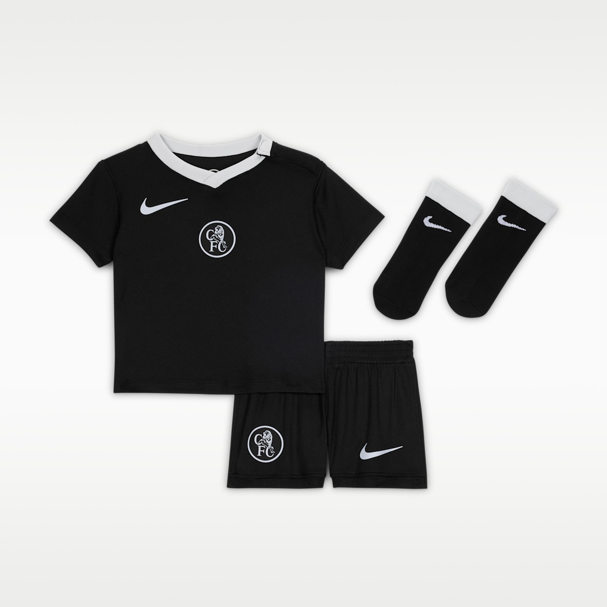 Chelsea F.C. 2025/26 Stadium Third Baby/Toddler Nike Total 90 Football Replica 3-Piece Kit