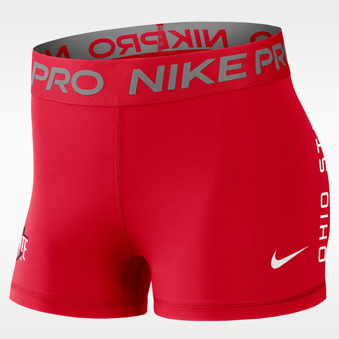 Ohio State Pro Women's Nike Dri-FIT College Mid-Rise Shorts