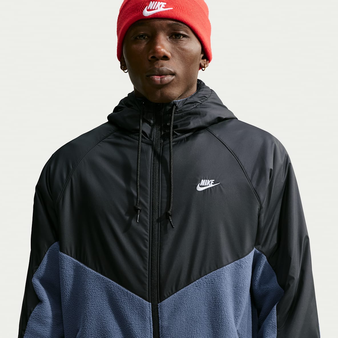 Nike Windrunner Løstsiddende Therma-FIT-jakke med fuld lynlås til mænd