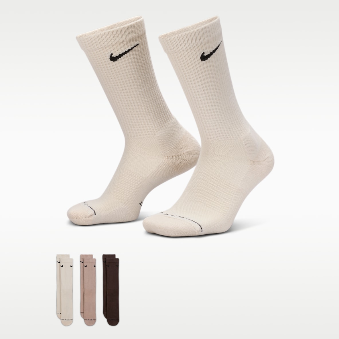 Nike エブリデイ エレベーテッド クルー ソックス (3足)