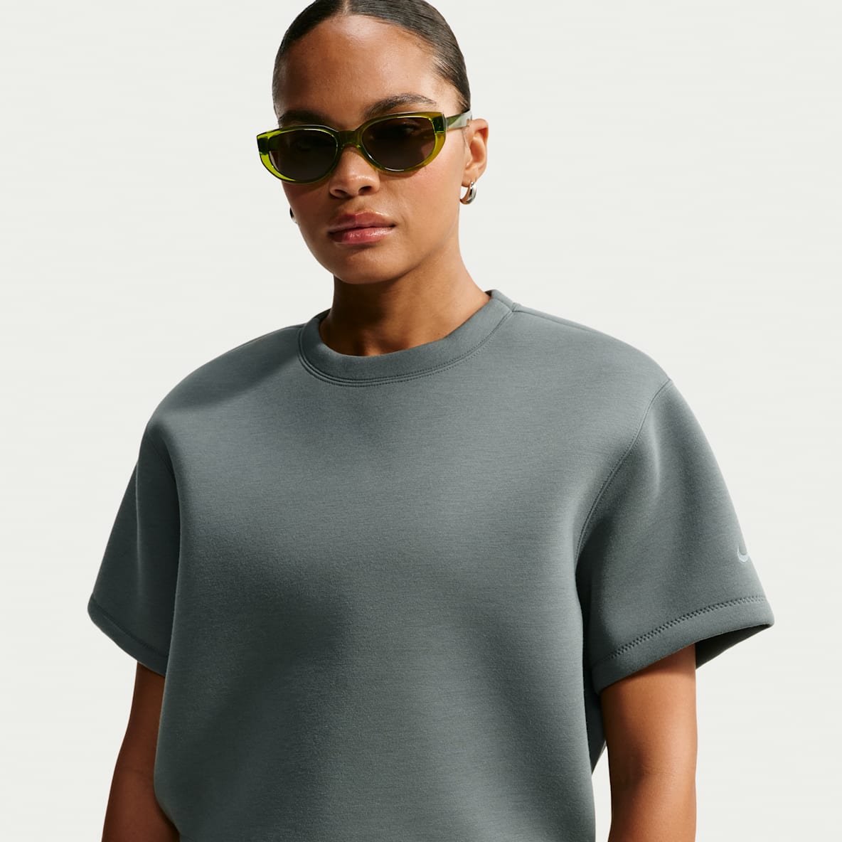 Nike Pregame Fleece Top corto moderno oversize – Donna