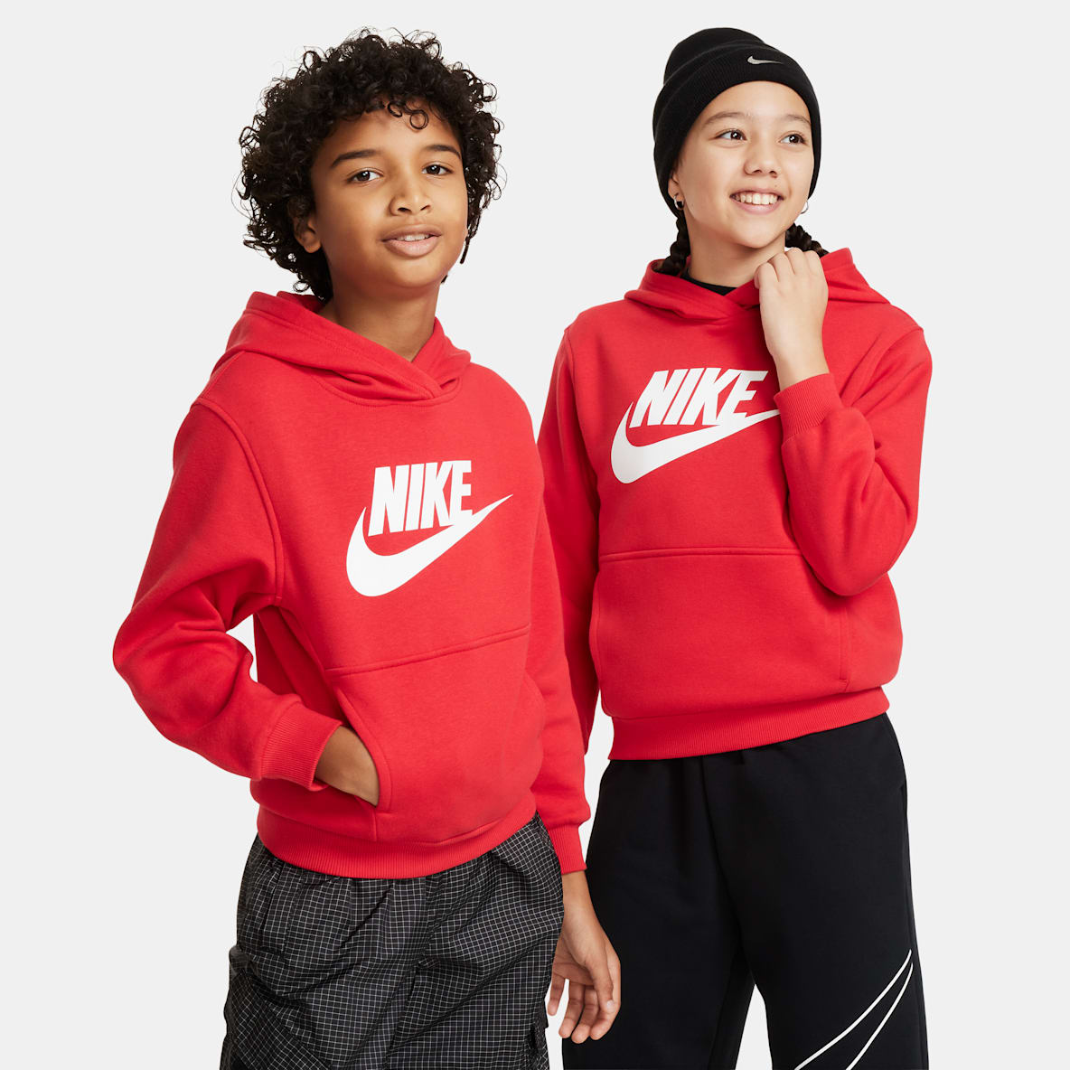 Nike Sportswear Club Fleece Sudadera con gorro para niños talla grande