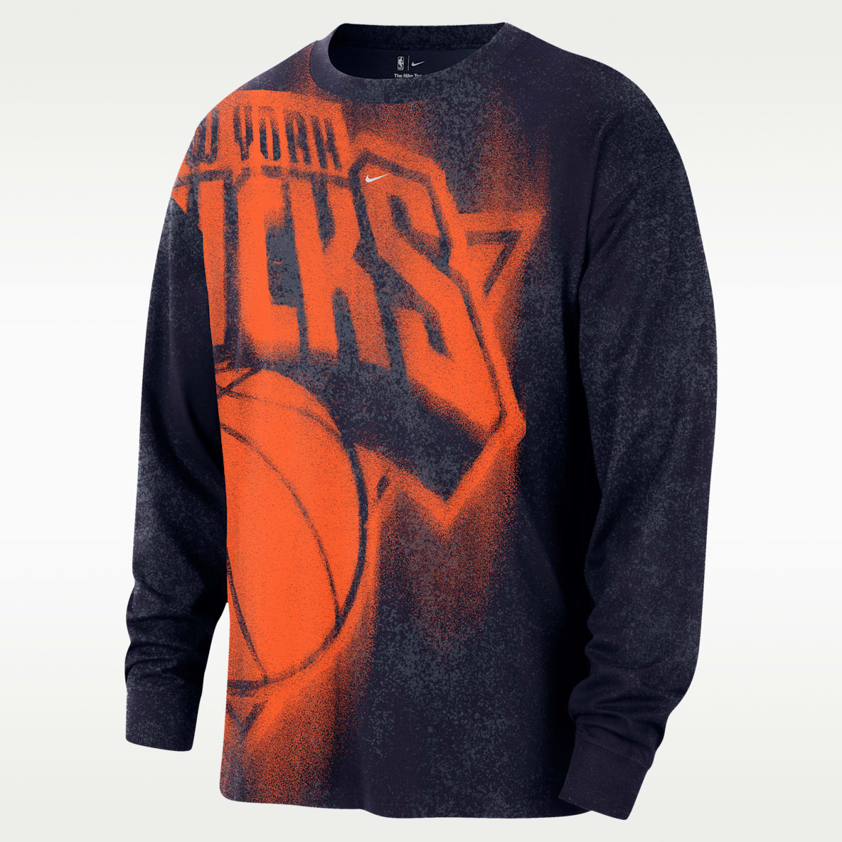 New York Knicks Essential Anthem Men's Long-Sleeve Basketball T-Shirt