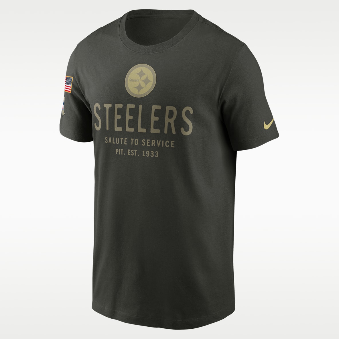 Pittsburgh Steelers Salute to Service Sideline Primary Edge Men's Nike Dri-FIT NFL T-Shirt