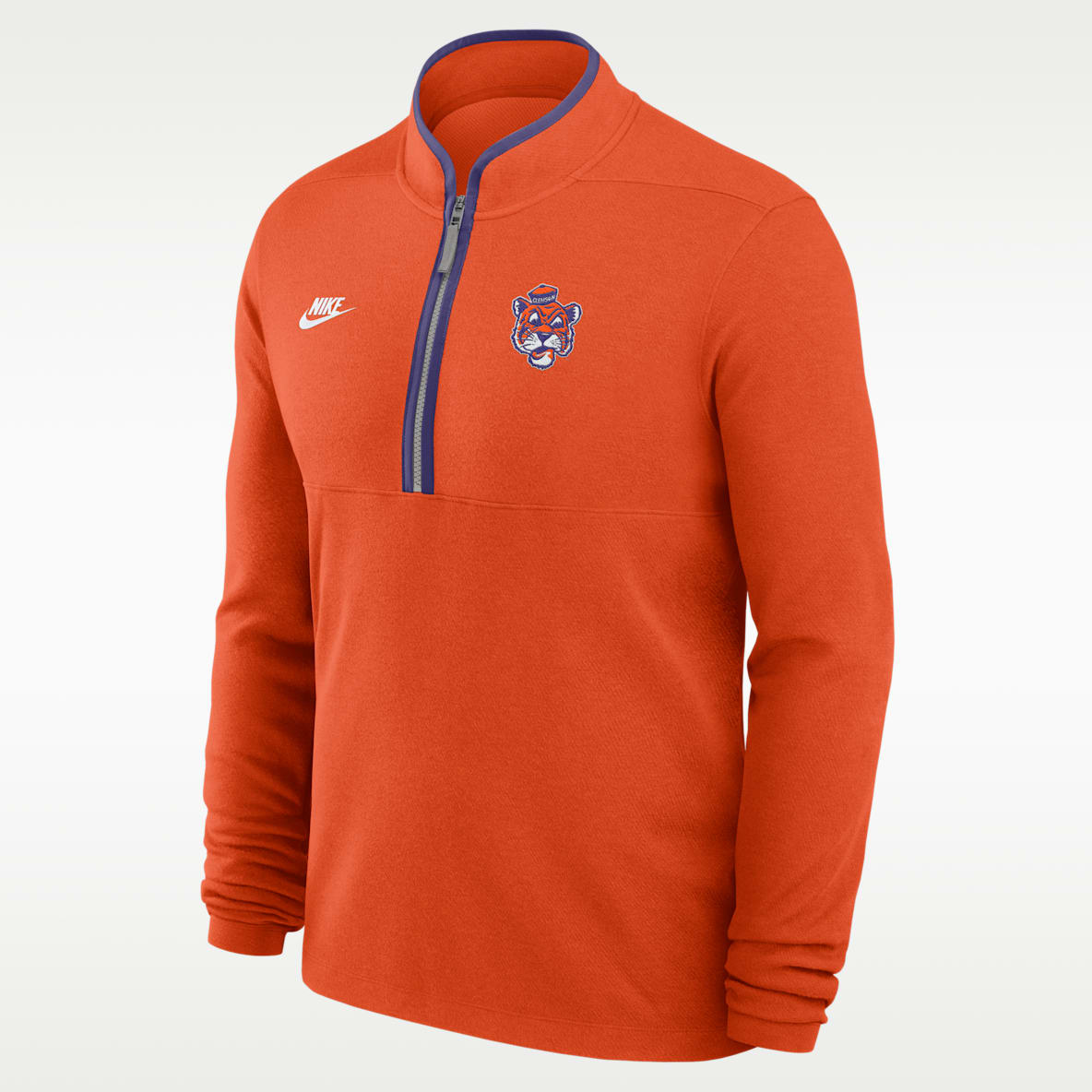 Clemson Courtside Sudadera de medio cierre universitaria Nike Dri-FIT para hombre