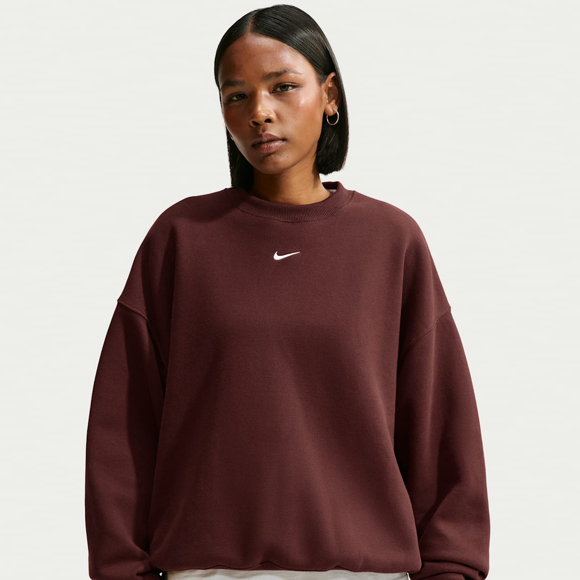 Nike Studio Fleece Medium Weight Women's Oversized Crew-Neck Sweatshirt