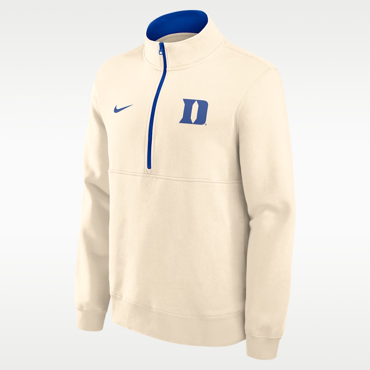 Duke Primetime Primary Logo Men's Nike College 1/2-Zip Crew