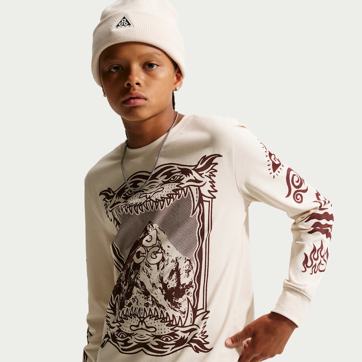 ACG Big Kids' Dri-FIT Tiger Mountain Long- Sleeve Tee