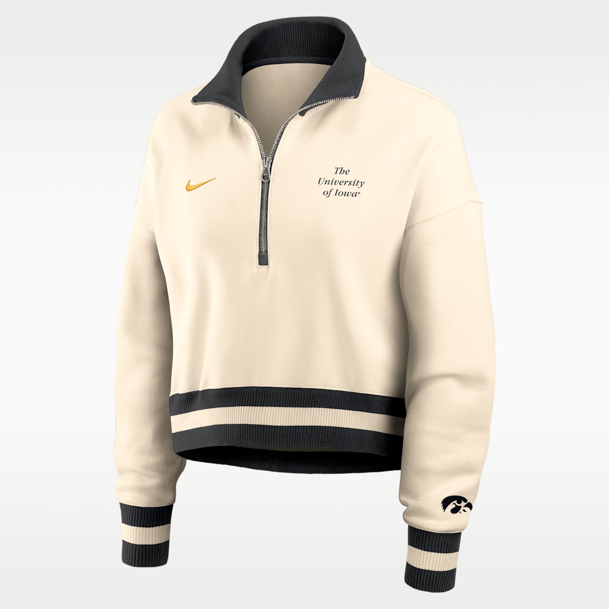 Iowa Legacy Women's Nike College Cropped 1/4-Zip Crew