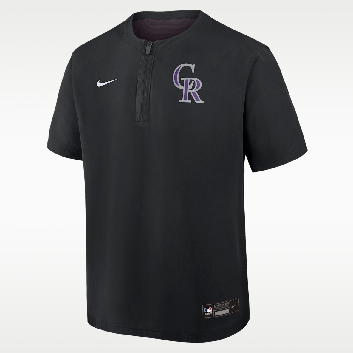 Colorado Rockies Authentic Collection Men's Nike Dri-FIT MLB 1/4-Zip Short-Sleeve Windshirt