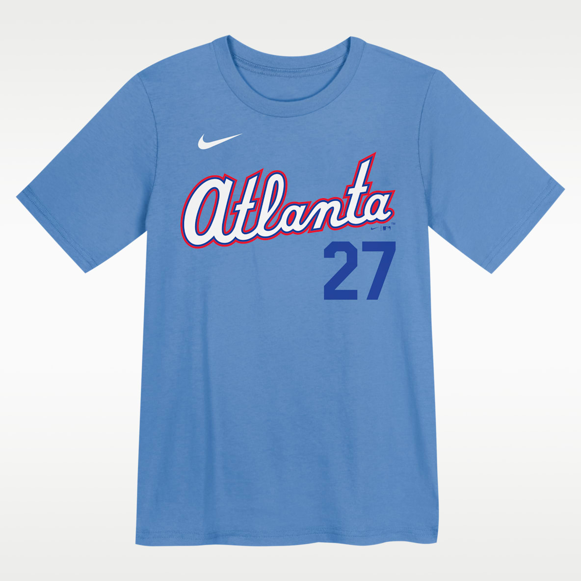 Austin Riley, Atlanta Braves, edición City Connect Playera Nike de la MLB para niños talla pequeña