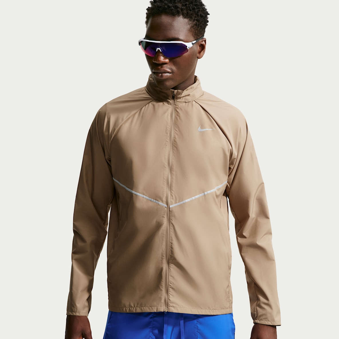Nike Miler Chamarra de correr con protección contra los rayos UV Repel para hombre