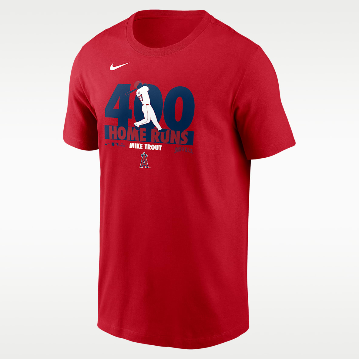 Mike Trout Los Angeles Angels 400 Home Runs Men's Nike MLB T-Shirt