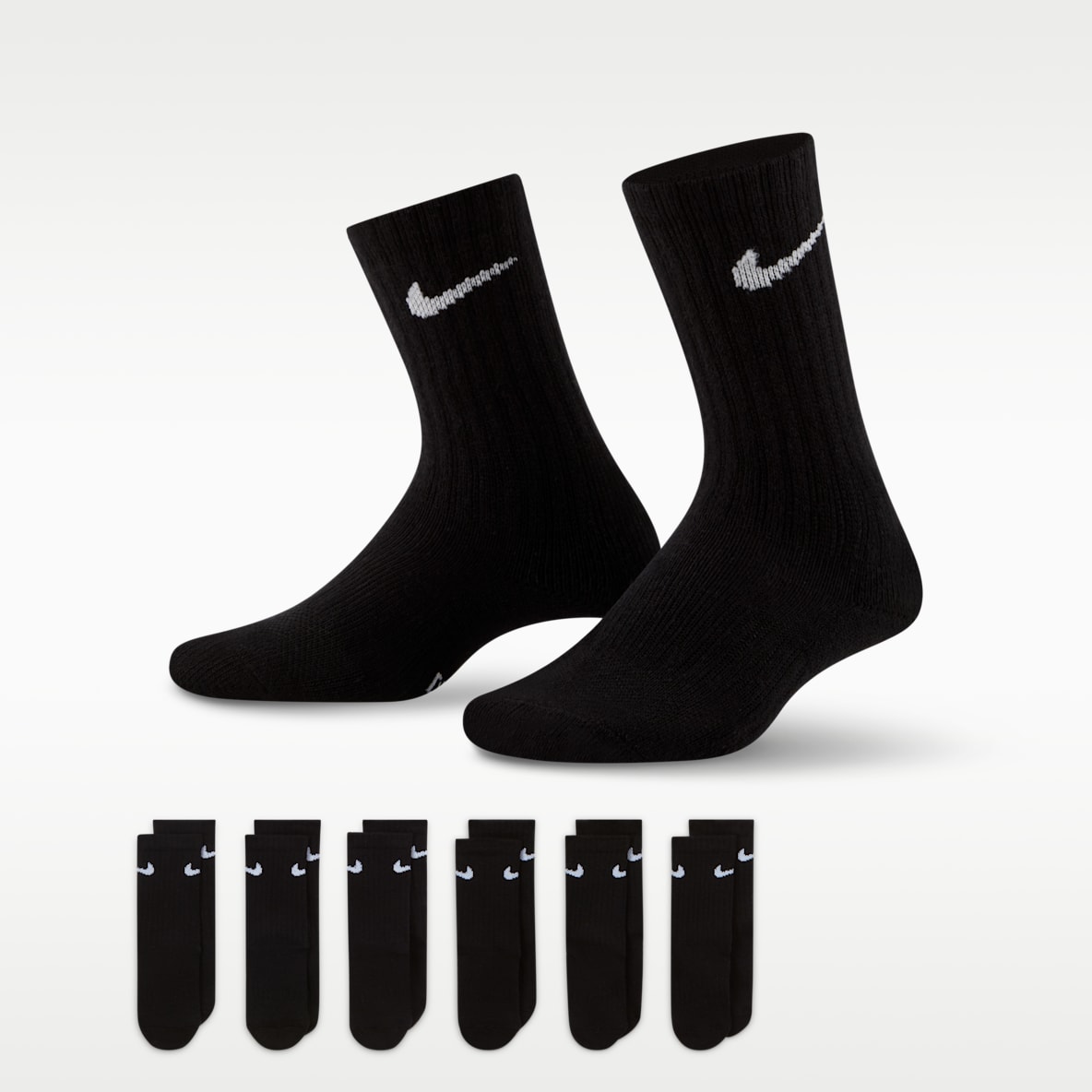 Nike Dri-FIT Performance Basics Little Kids' Crew Socks (6 Pairs)