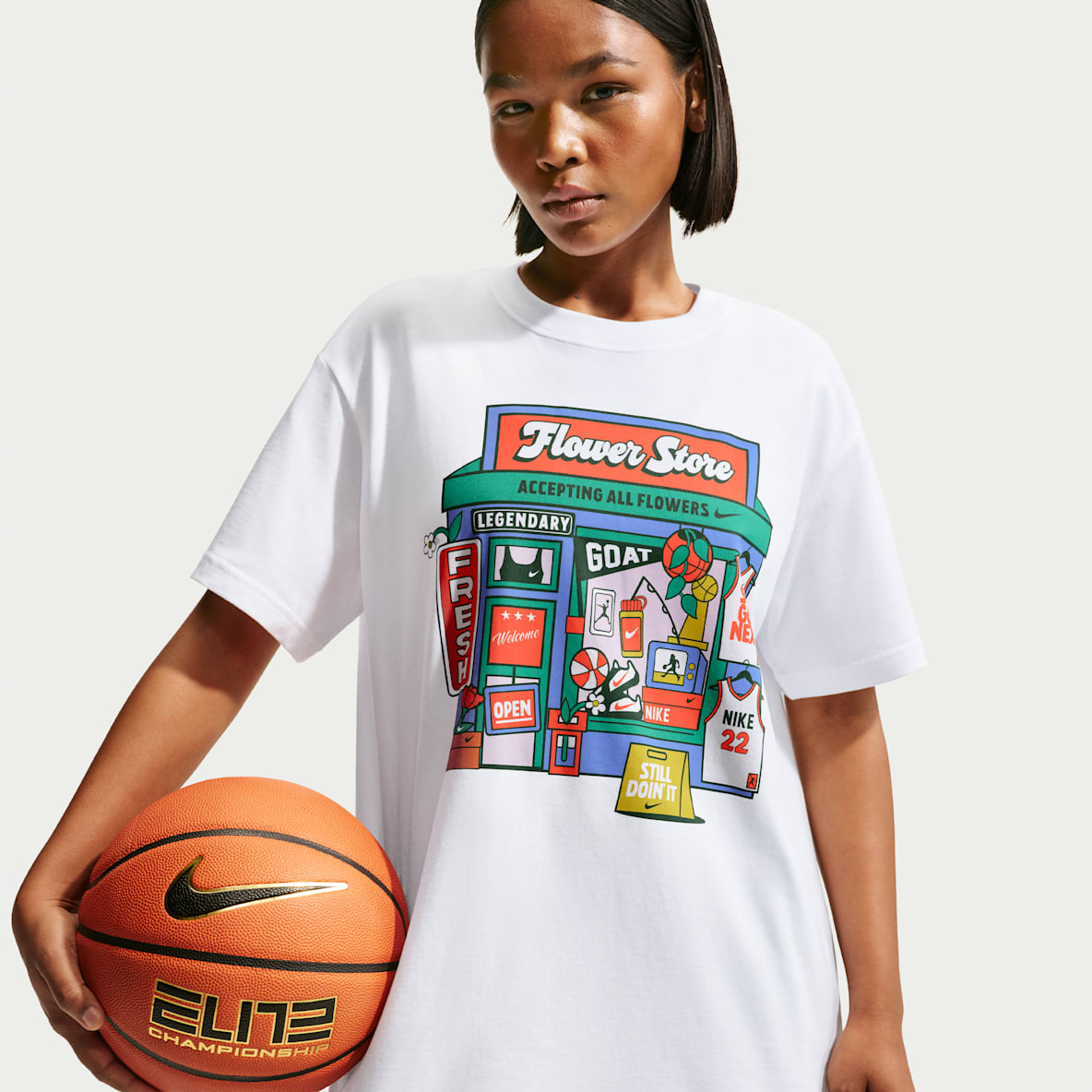 Nike T-shirt oversize à motif pour femme