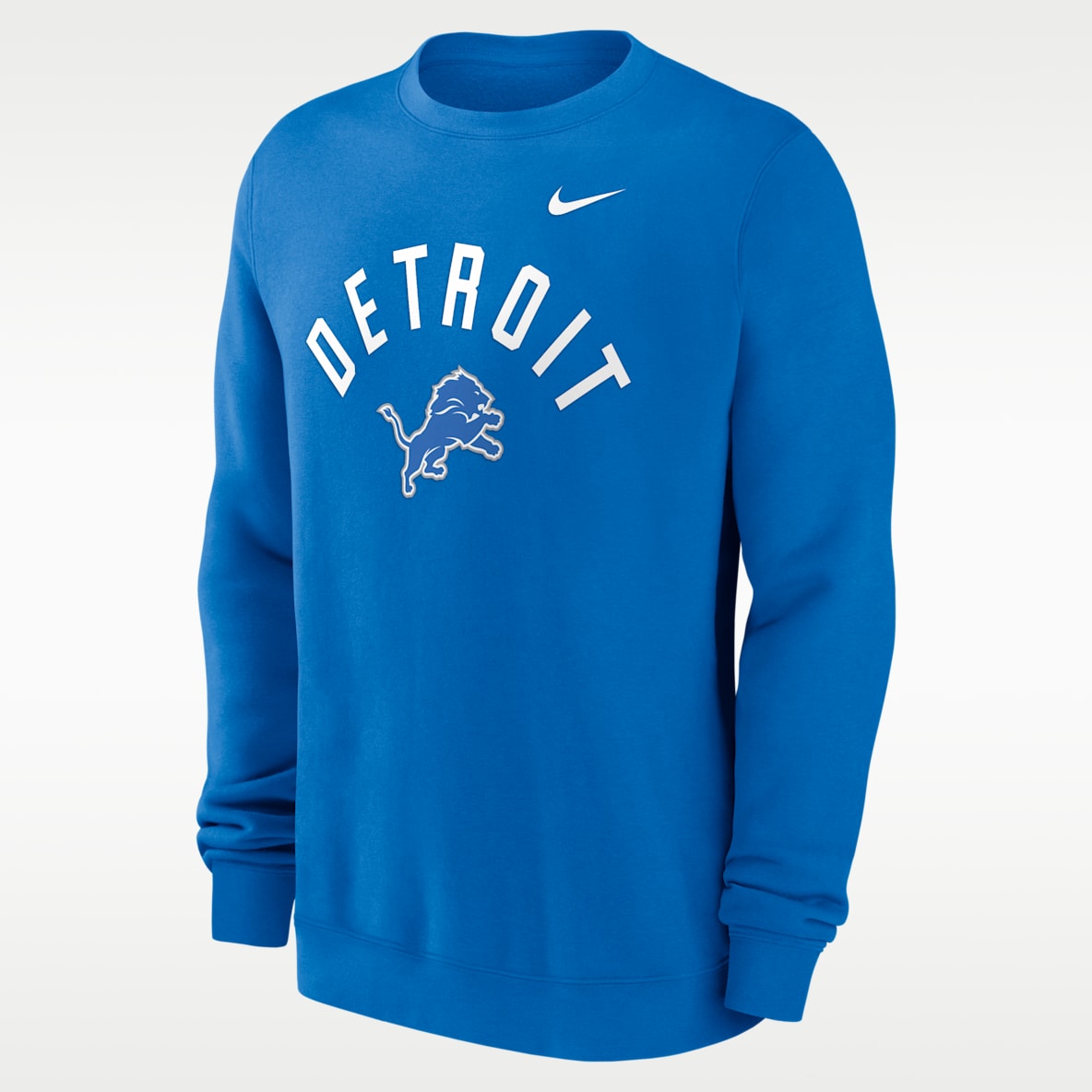 Detroit Lions Club Sudadera de cuello redondo sin cierre Nike de la NFL para hombre