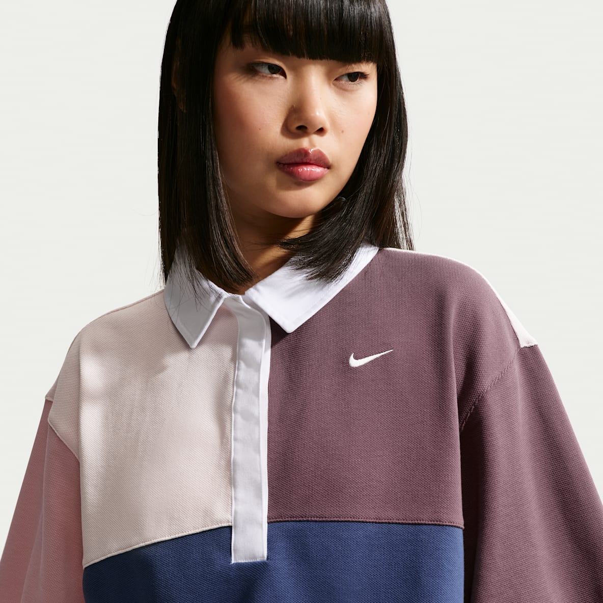 Nike Sportswear Playera tipo polo de manga corta oversized para mujer