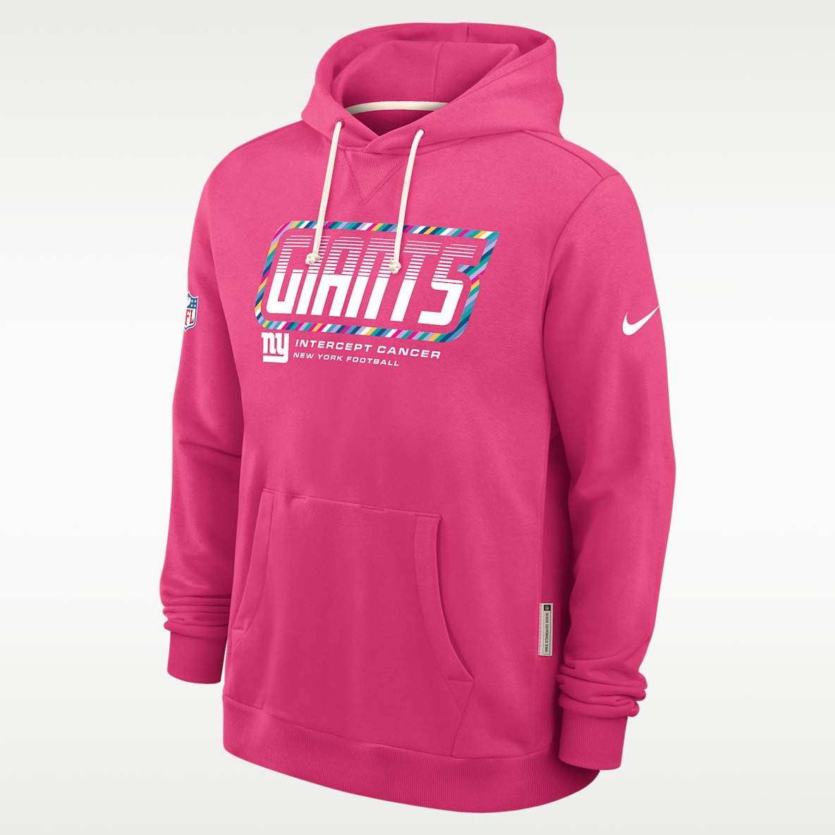 New York Giants Crucial Catch Sideline Standard Issue Sudadera con gorro sin cierre Nike Dri-FIT de la NFL para hombre