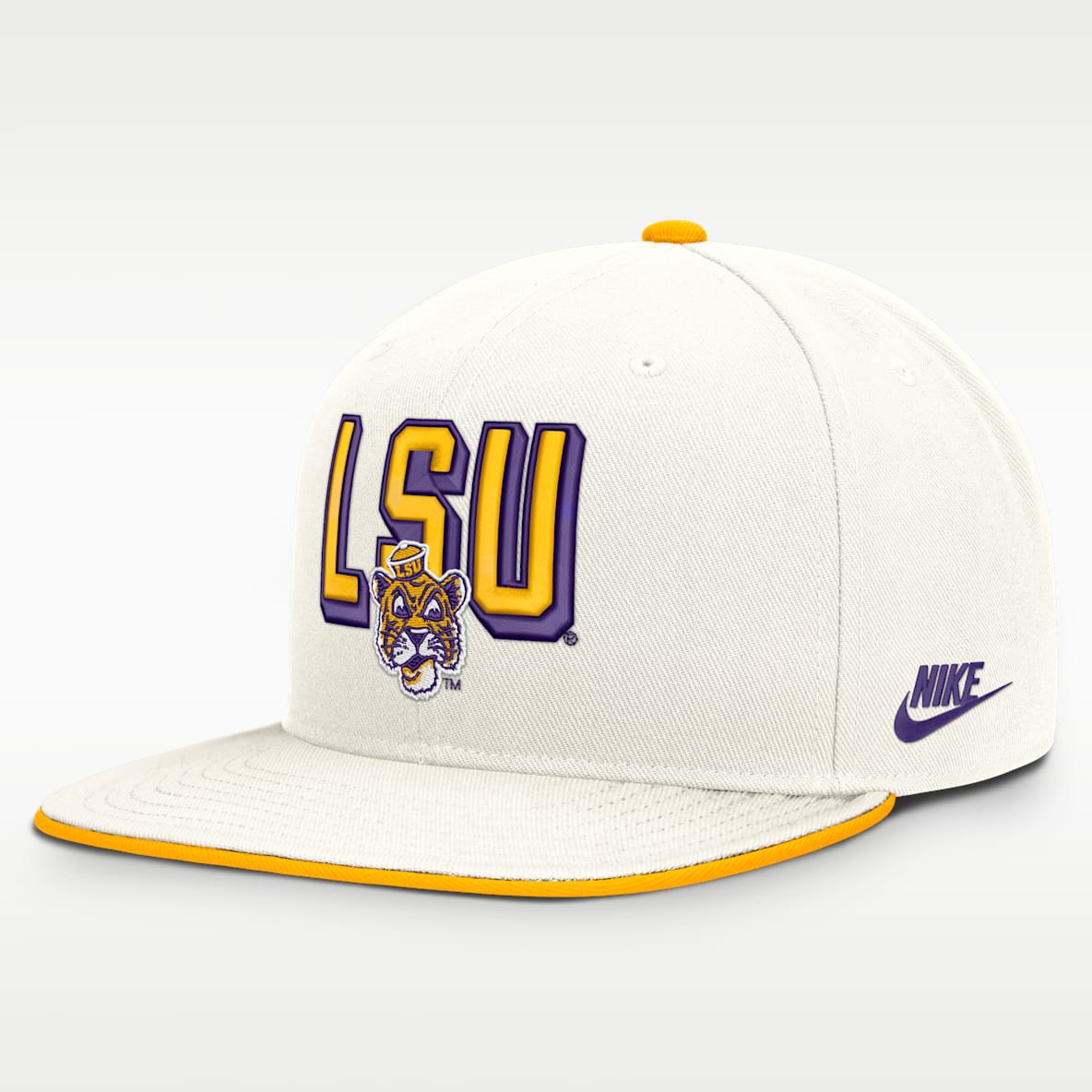 LSU Legacy Letter & Mascot Pro Men's Nike Dri-FIT College Adjustable Hat