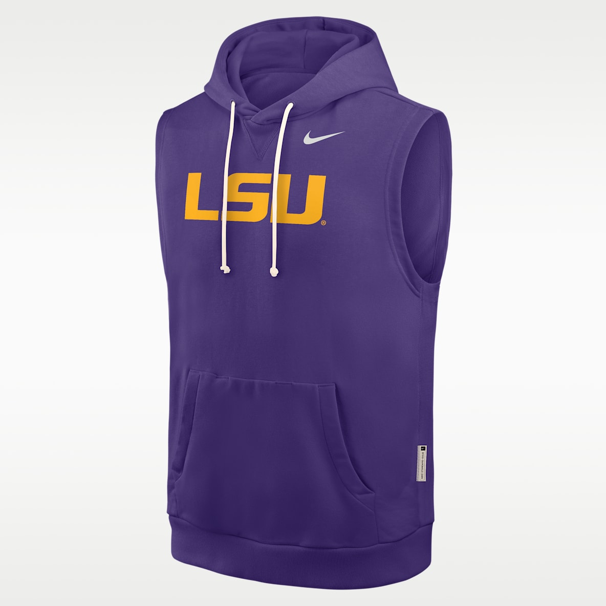 LSU Sideline Sudadera con gorro sin cierre sin mangas universitaria Nike Dri-FIT para hombre