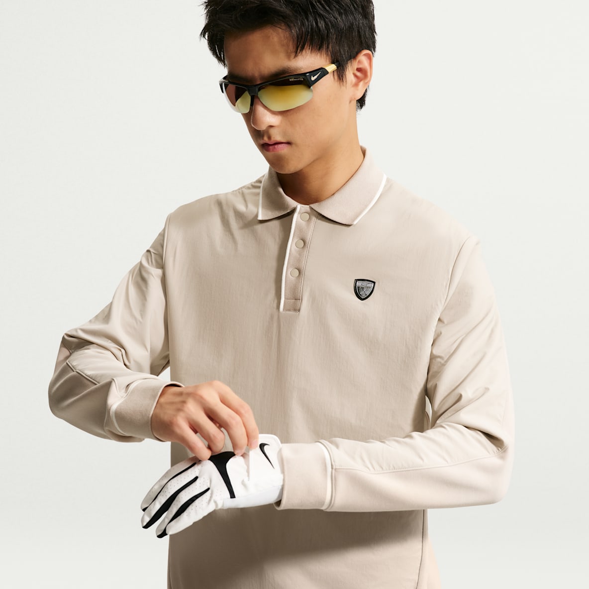 Nike Tailored Performance Dri-FIT weites Longsleeve-Golf-Poloshirt (Herren)
