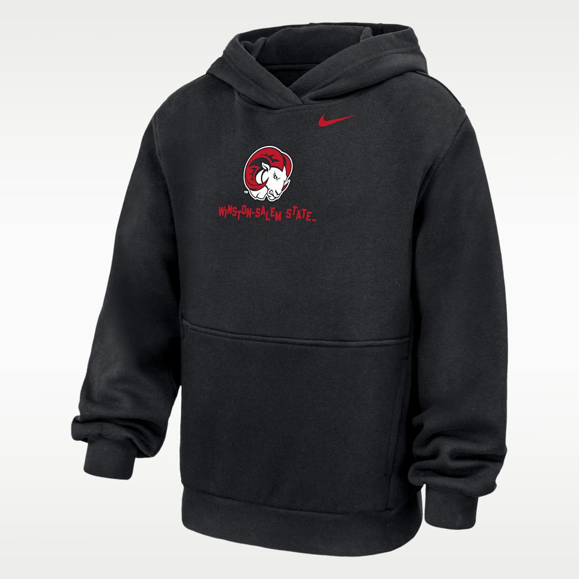 Nike College (Winston-Salem State University) Sudadera con gorro Club Fleece para niños talla grande