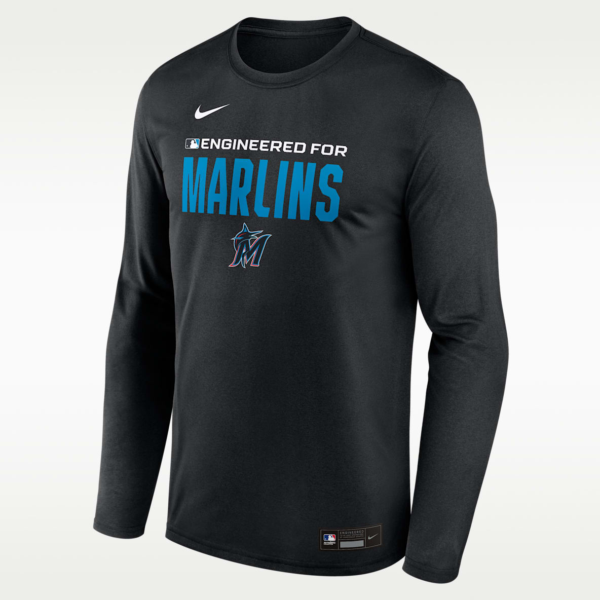Miami Marlins Authentic Collection Team Issue Men's Nike Dri-FIT MLB Long-Sleeve T-Shirt