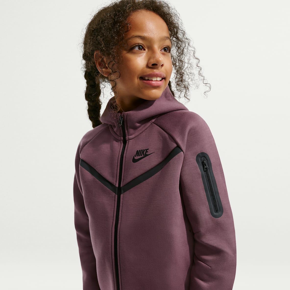 Nike Sportswear Tech Fleece Girls' Full-Zip Hoodie