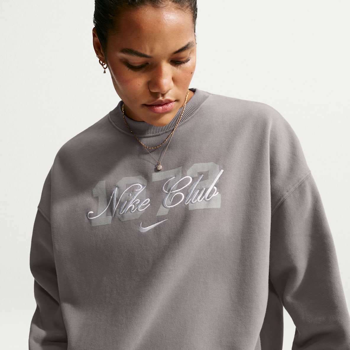 Nike Studio Fleece Medium Weight Haut oversize pour femme