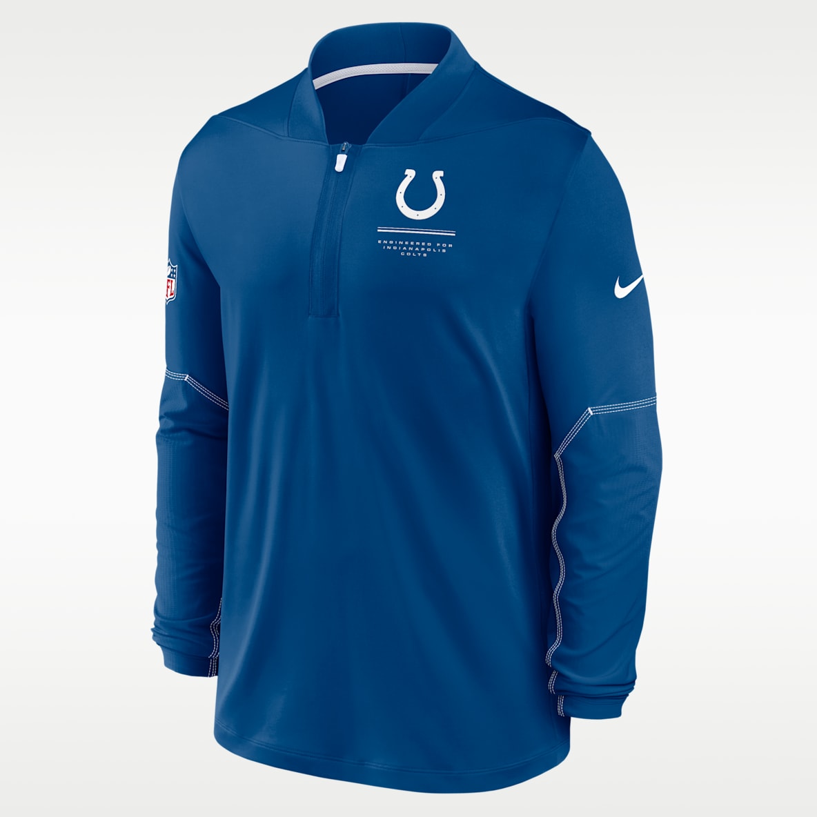 Indianapolis Colts Sideline Playera Nike Dri-FIT de la NFL de medio cierre para hombre