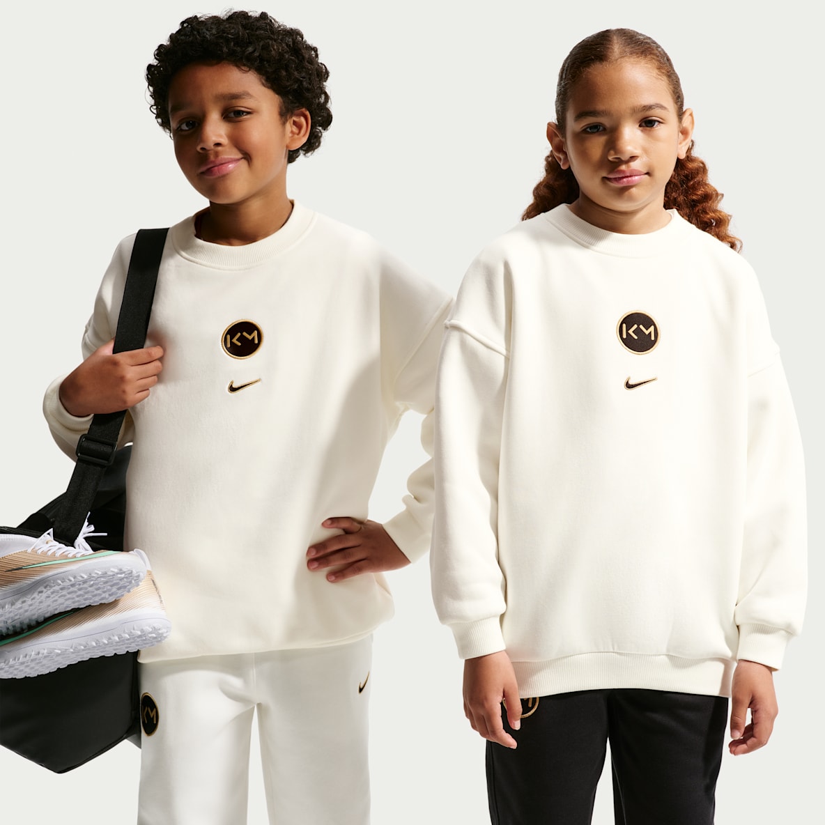 Kylian Mbappé Club Fleece Fotbollströja i oversize-modell Nike med rund hals för ungdom