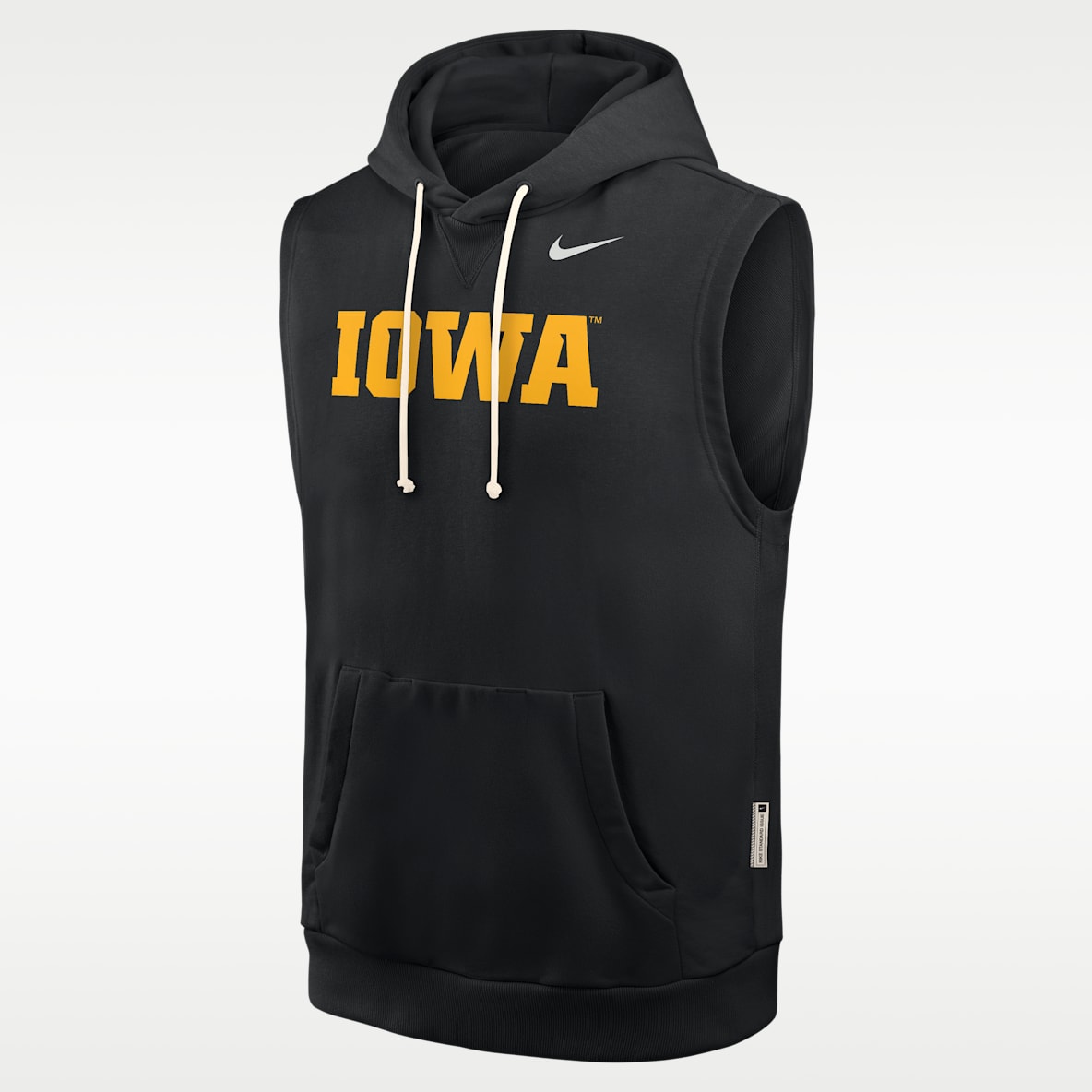 Iowa Sideline Sudadera con gorro sin cierre sin mangas universitaria Nike Dri-FIT para hombre