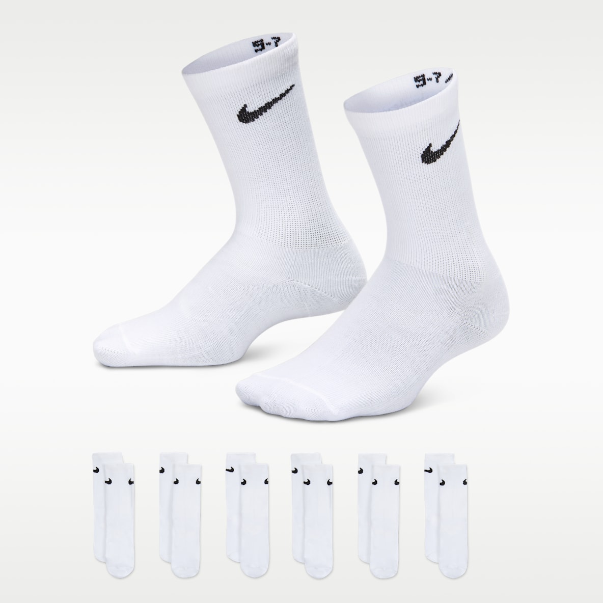 Nike Meias de cano médio para criança (6 pares)